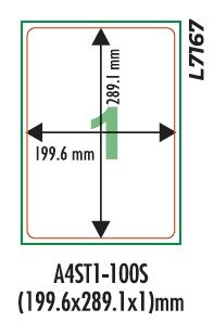 A4ST-1-100S Lable Paper 70 GSM (100 sheet)