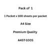 A4ST-1-100S Lable Paper 70 GSM (100 sheet)