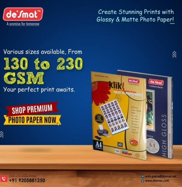 1 (23) Dsmat Klik Photo Paper 20 sheet Glossy paper A4 180GSM