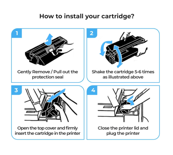 DESMAT Q2612A Replacement Toner Cartridge - Compatible with LaserJet Printer