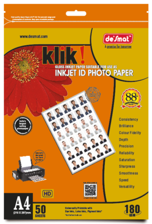 Dsmat Klik Photo Paper 50 sheet Glossy paper A4 180GSM