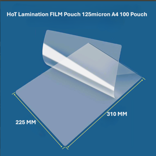 HoT Lamination FILM Pouch 125micron A4 100 Pouch
